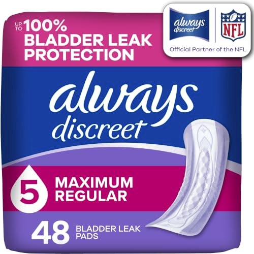 Always Discreet Adult Incontinence Pads 48-Pack: $13.44 Always Discreet Adult Incontinence Pads 48-Pack: $13.44