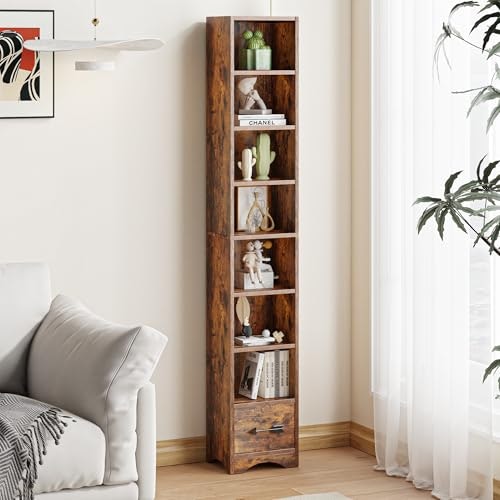 Vecelo 8-Tier Tall Narrow Bookshelf: $57.83 Vecelo 8-Tier Tall Narrow Bookshelf: $57.83