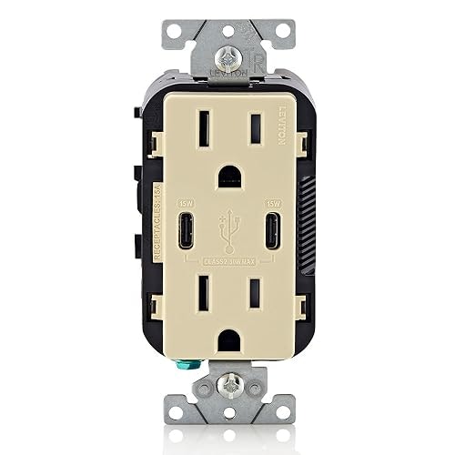 Leviton 30W USB Dual Type-C In-Wall Charger with 15A Tamper-Resistant Outlet: $20.05 Leviton 30W USB Dual Type-C In-Wall Charger with 15A Tamper-Resistant Outlet: $20.05