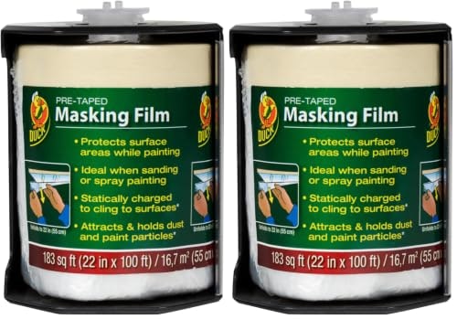 Duck Brand 22-Inch x 100-Foot Pre-Taped Painter’s Drop Cloth 2-Pack: $21.22