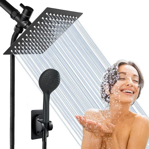 8" Rain Showerhead Combo w/ Handheld Spray: $14 8" Rain Showerhead Combo w/ Handheld Spray: $14