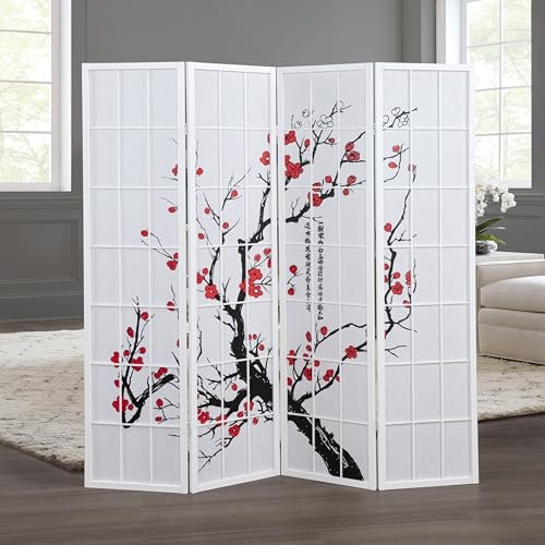 Roundhill Furniture 4-Panel Japanese Room Divider: $101.55