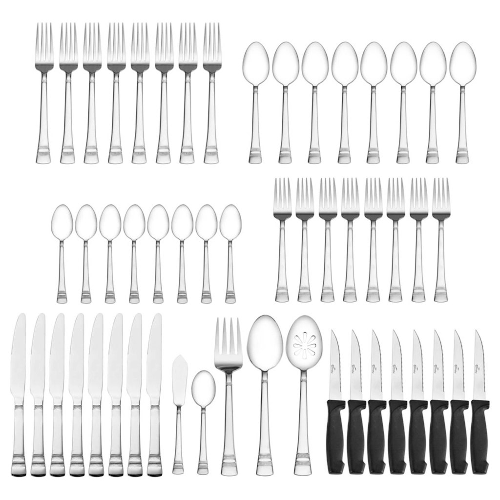 Pfaltzgraff Sapphire Bay 53-Piece Stainless Steel Flatware Set: $40 Pfaltzgraff Sapphire Bay 53-Piece Stainless Steel Flatware Set: $40