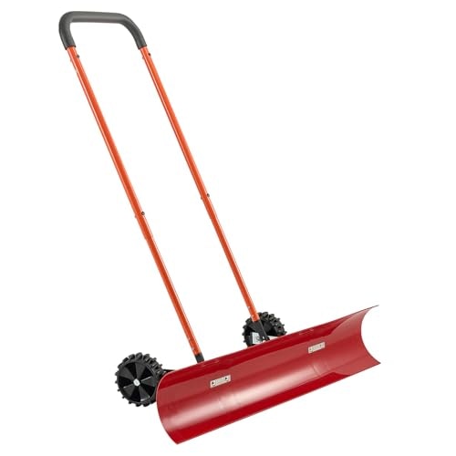 Vevor 38-Inch Wheeled Snow Pusher Shovel: $47.90 Vevor 38-Inch Wheeled Snow Pusher Shovel: $47.90