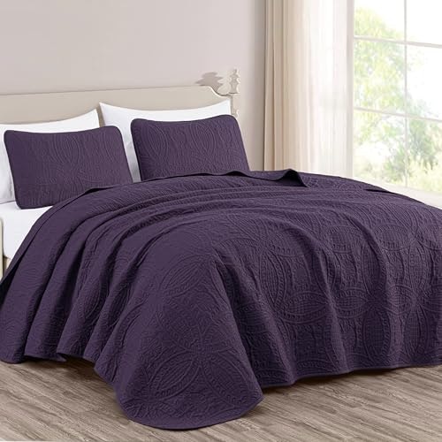 Chezmoi Collection Austin 3-Piece King Bedspread Coverlet Set: $41.37