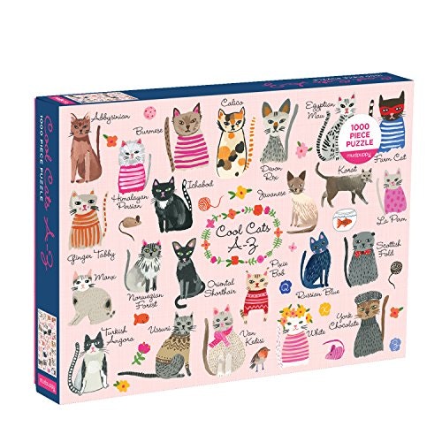 Galison Cool Cats A-Z 1,000-Piece Puzzle: $9.99