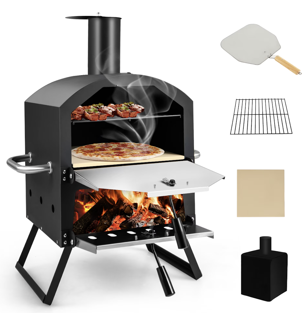 Costway 2-Layer Wood-Fired Outdoor Pizza Oven: $97 Costway 2-Layer Wood-Fired Outdoor Pizza Oven: $97
