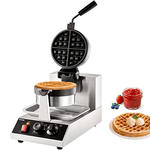 Vevor 1,300W Commercial Rotatable Waffle Maker: $82.70