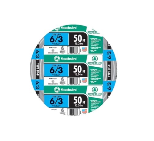Southwire 6-3 50-Foot UF-B Underground Feeder Cable: $240.40 Southwire 6-3 50-Foot UF-B Underground Feeder Cable: $240.40