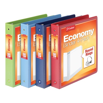 Cardinal 1.5" 3-Ring Binder 4-Pack for $11 + free shipping w/ Prime