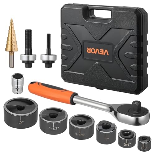 Vevor 1/2-inch to 2-inch Knockout Punch Set: $51.25 Vevor 1/2-inch to 2-inch Knockout Punch Set: $51.25