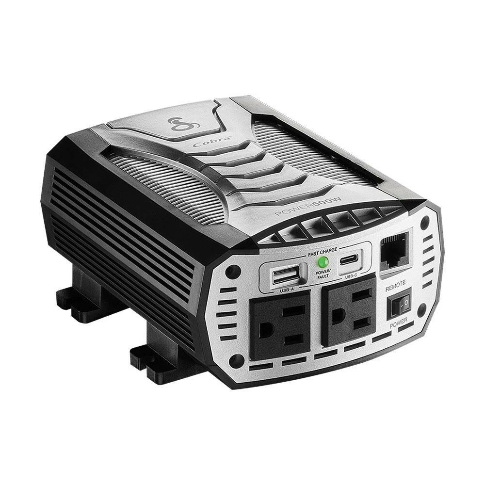 Certified Refurb Cobra 500W Power Inverter Portable Car Charger: $18 Certified Refurb Cobra 500W Power Inverter Portable Car Charger: $18