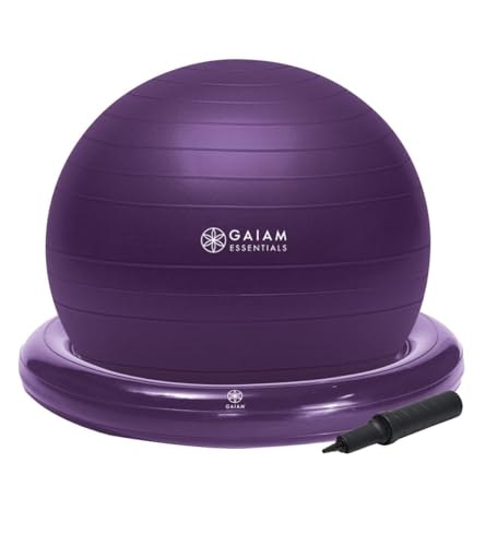 Gaiam Essentials 65cm Balance Ball and Base Kit: $15.96 Gaiam Essentials 65cm Balance Ball and Base Kit: $15.96