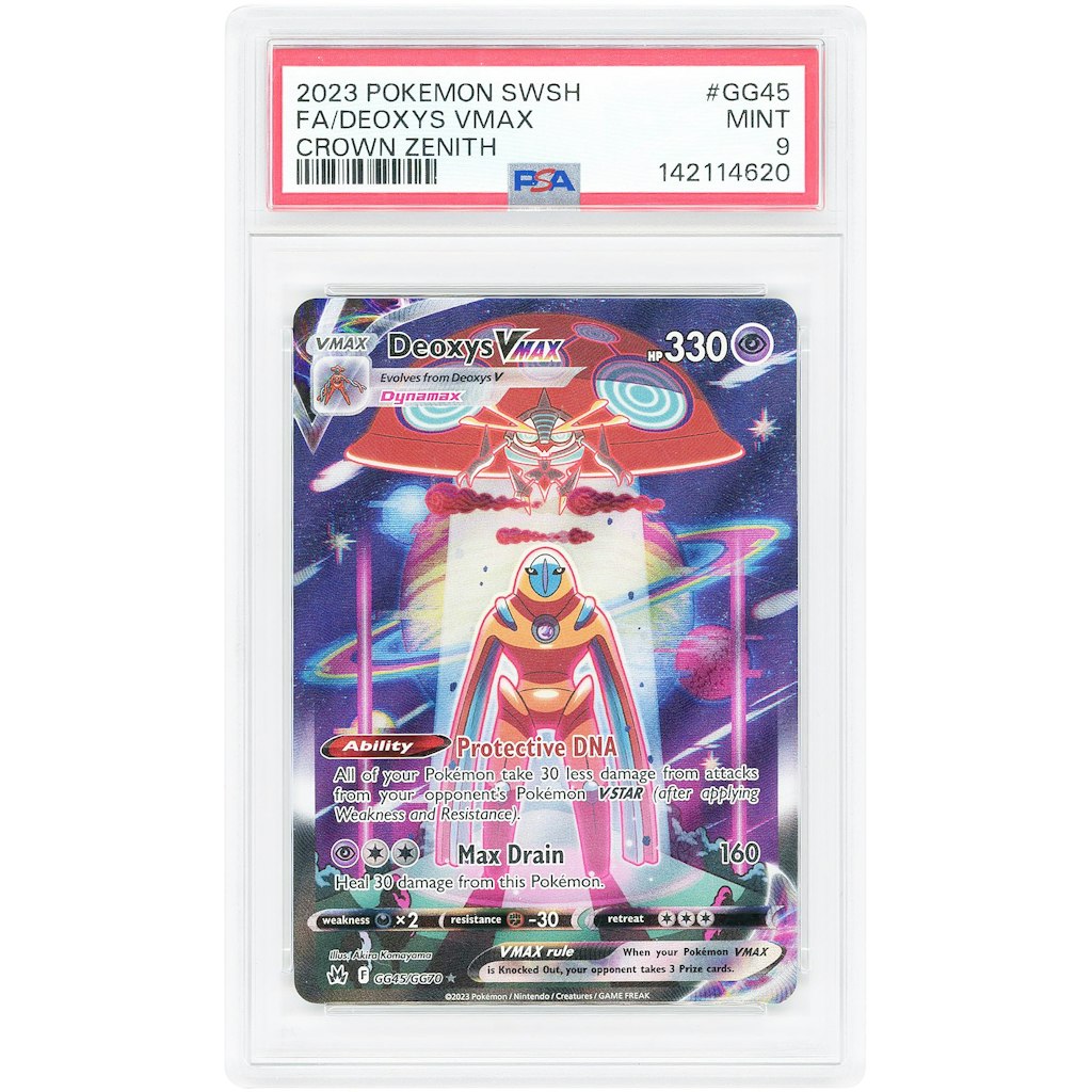 Deoxys VMAX 2023 Pokemon Crown Zenith Galarian Gallery Ultra Rare PSA 9 Card: $124.99