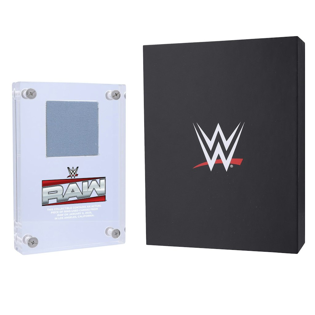 WWE RAW Acrylic Display Case with Match-Used Canvas: $59.99