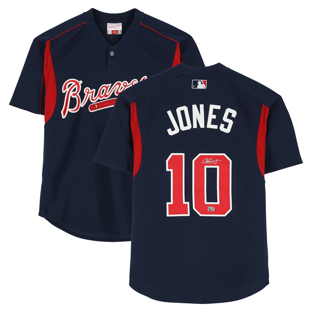 Chipper Jones Atlanta Braves Autographed Mitchell & Ness Batting Practice Jersey: $499.99