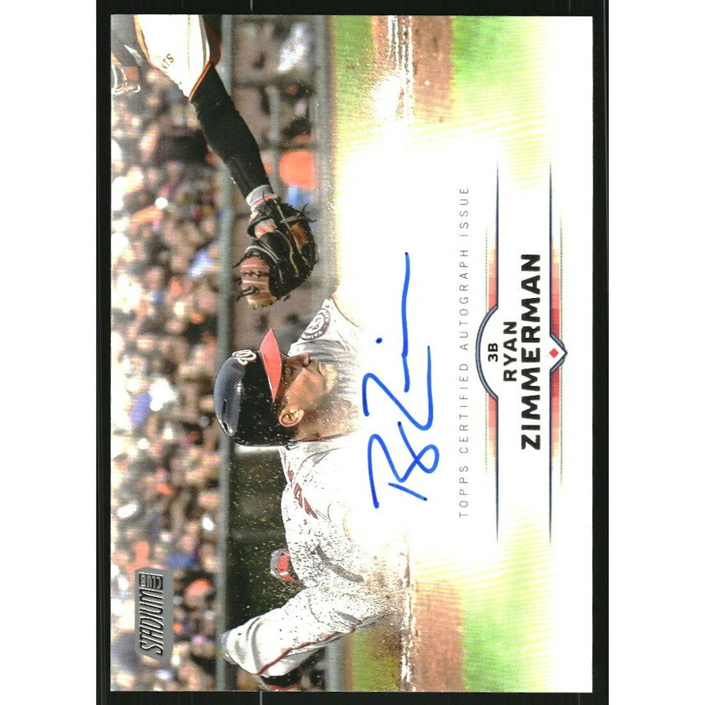 Ryan Zimmerman 2025 Stadium Club Autograph Card: $18 Ryan Zimmerman 2025 Stadium Club Autograph Card: $18