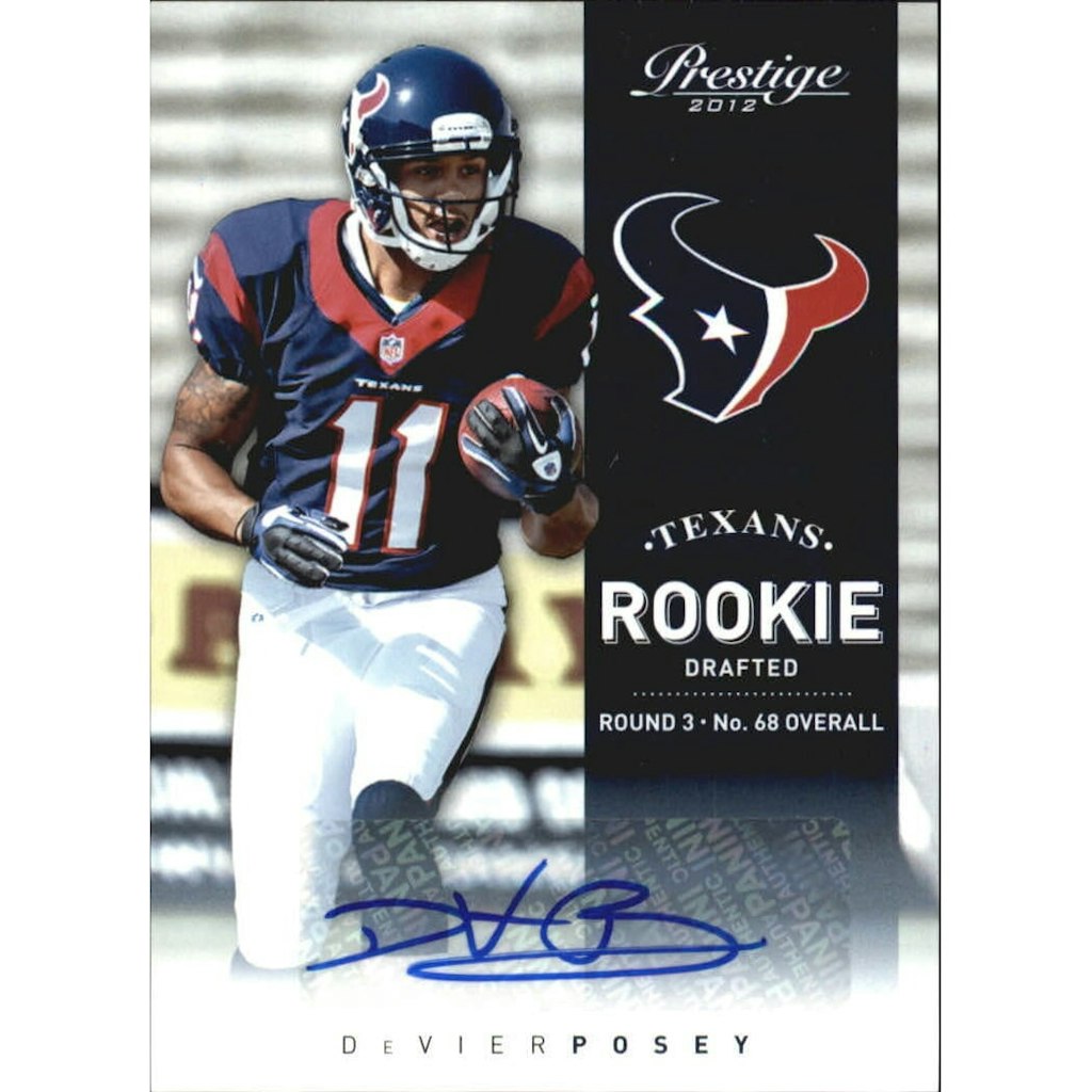 2012 Prestige DeVier Posey Rookie Autograph Card: $7.20 2012 Prestige DeVier Posey Rookie Autograph Card: $7.20