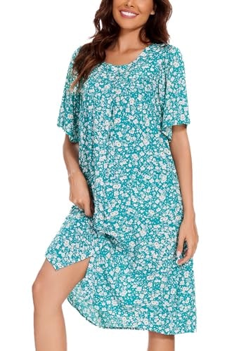 Cosuniony Women's Cotton Short Sleeve Button-Down Duster Robe: $14.98 Cosuniony Women's Cotton Short Sleeve Button-Down Duster Robe: $14.98
