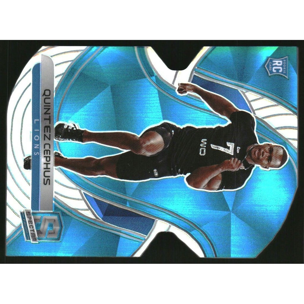 2020 Panini Spectra Quintez Cephus Neon Blue Die Cut Trading Card: $7.20