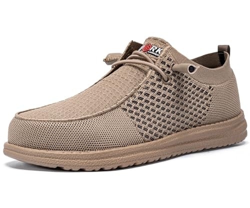 Larnmern Men's Steel Toe Slip-On Work Sneakers: $38.14