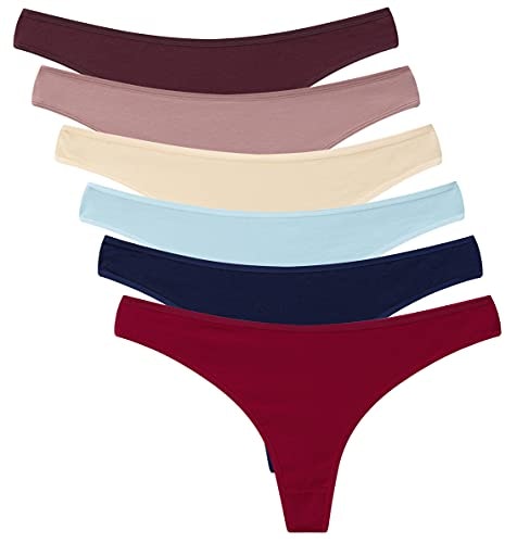 Elacucos Women's Cotton Thong Panties 6-Pack: $7.10 Elacucos Women's Cotton Thong Panties 6-Pack: $7.10