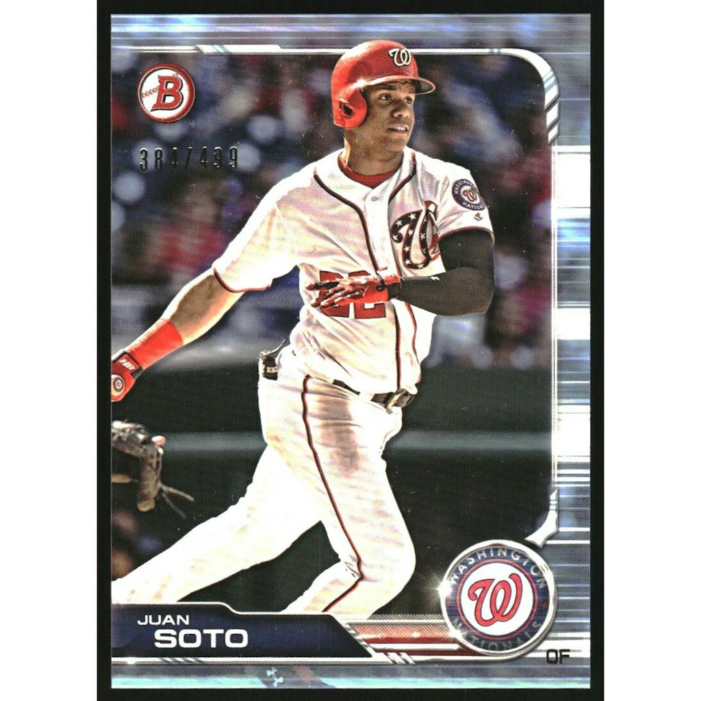 2019 Bowman Sky Blue Juan Soto #92 Card: $13.50 2019 Bowman Sky Blue Juan Soto #92 Card: $13.50