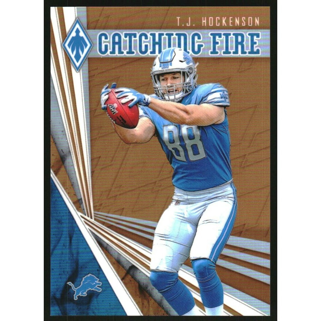 2019 Panini Phoenix Catching Fire Orange T.J. Hockenson Card #9: $9 2019 Panini Phoenix Catching Fire Orange T.J. Hockenson Card #9: $9