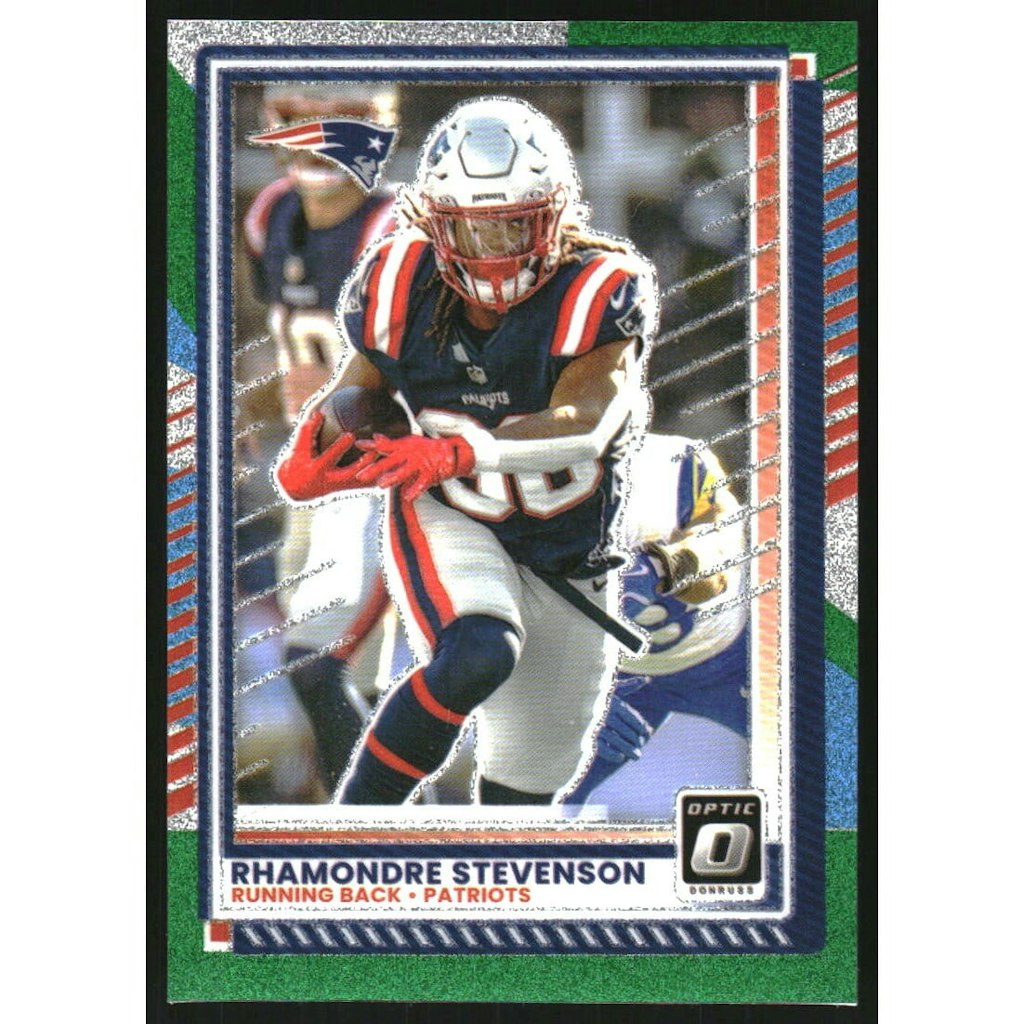 2025 Donruss Optic Rhamondre Stevenson Jazz Card: $18 2025 Donruss Optic Rhamondre Stevenson Jazz Card: $18