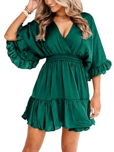 Aoysky Women's V-Neck Casual Summer Mini Dress: $29.68 Aoysky Women's V-Neck Casual Summer Mini Dress: $29.68