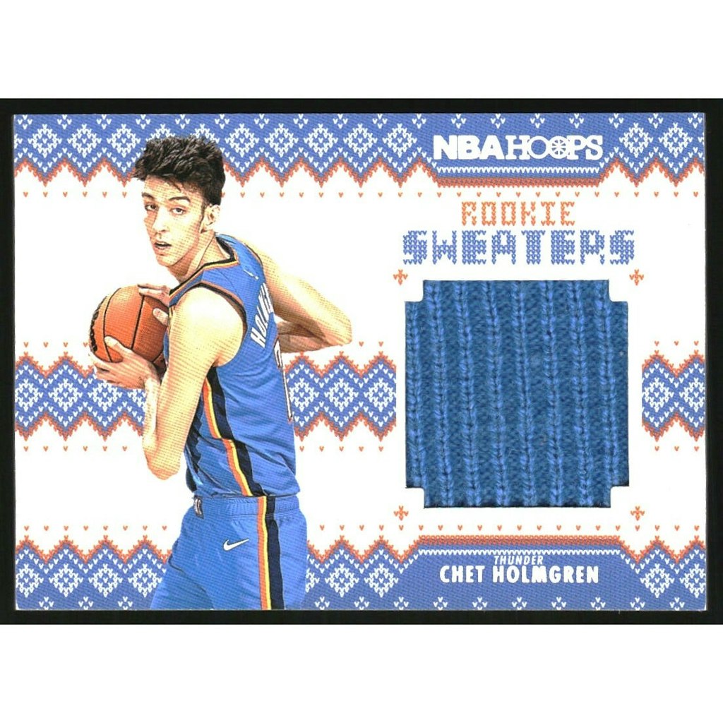 Chet Holmgren 2022-23 Hoops Rookie Sweaters Card: $36 Chet Holmgren 2022-23 Hoops Rookie Sweaters Card: $36