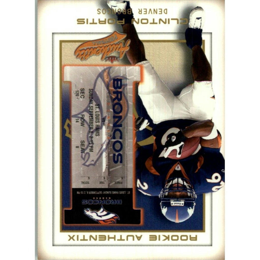 2002 Fleer Authentix Second Row Clinton Portis Card: $9 2002 Fleer Authentix Second Row Clinton Portis Card: $9