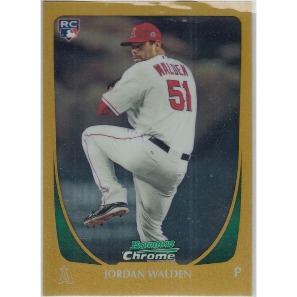 2011 Bowman Chrome Gold Refractor Jordan Walden Trading Card: $7.20