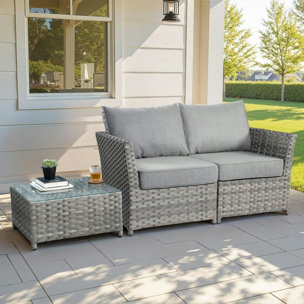 Vanilla 3-Piece Wicker Patio Conversation Sofa Set: $413.25 Vanilla 3-Piece Wicker Patio Conversation Sofa Set: $413.25