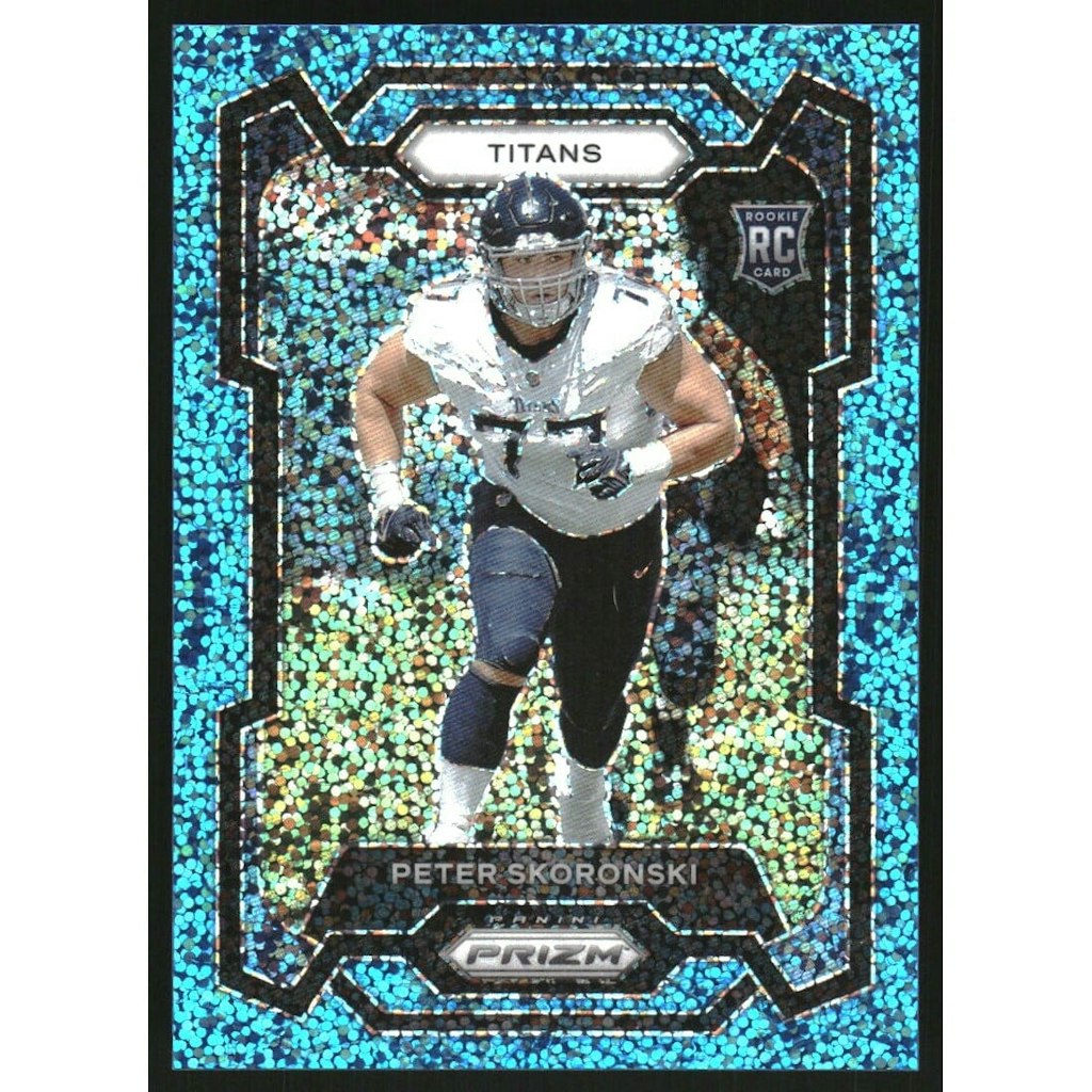 2023 Panini Prizm Blue Sparkle Peter Skoronski #395 Card: $10.80