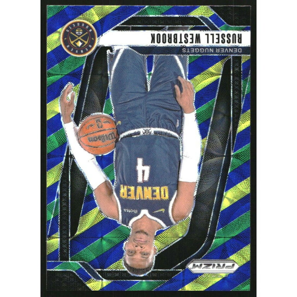 2024-25 Panini Prizm Choice Russell Westbrook Blue Yellow and Green Prizm Card: $7.20