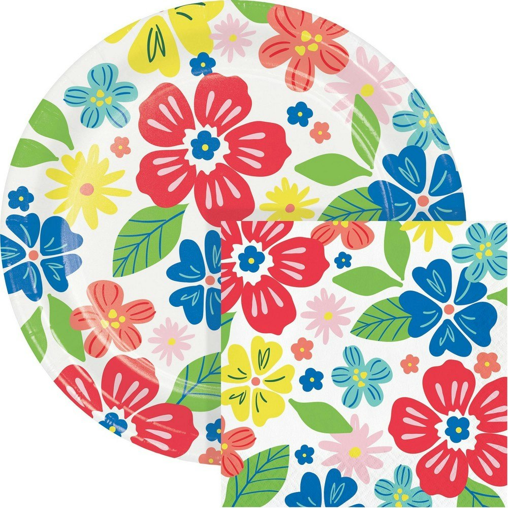 Say Hooray! Floral Disposable Dinnerware Set 16-Piece: $24.99 Say Hooray! Floral Disposable Dinnerware Set 16-Piece: $24.99