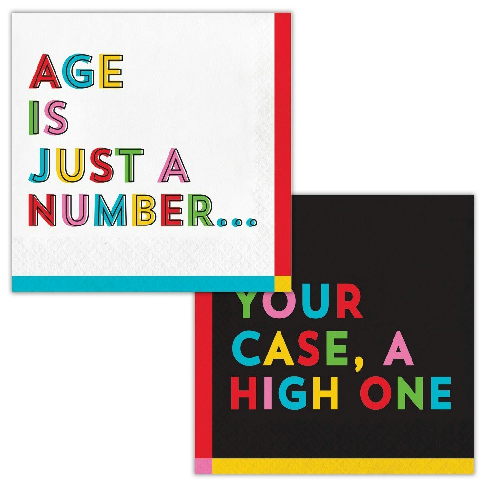 Say Hooray! Snarky Age is Just a Number Napkins 64-Count: $24.99 Say Hooray! Snarky Age is Just a Number Napkins 64-Count: $24.99