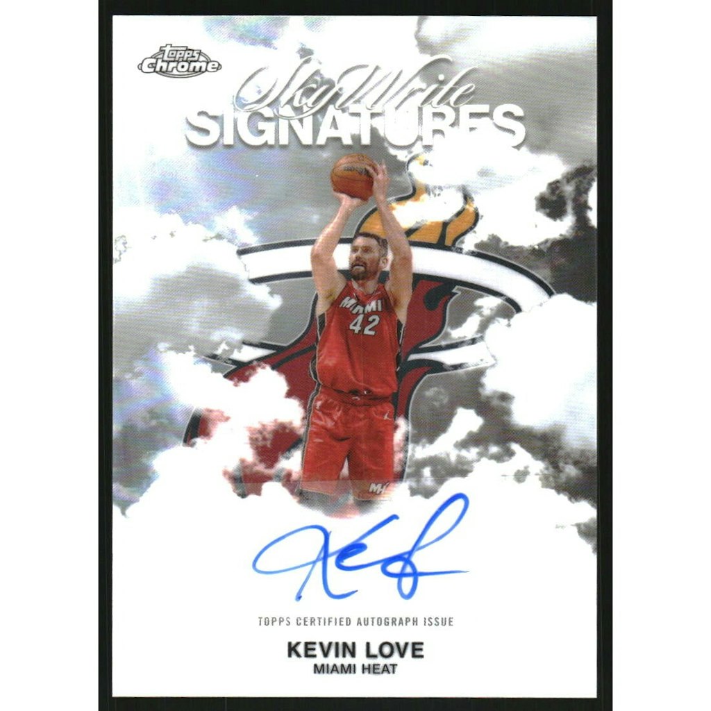 2025-26 Topps Chrome Sky Write Kevin Love Autograph Refractor: $13.50