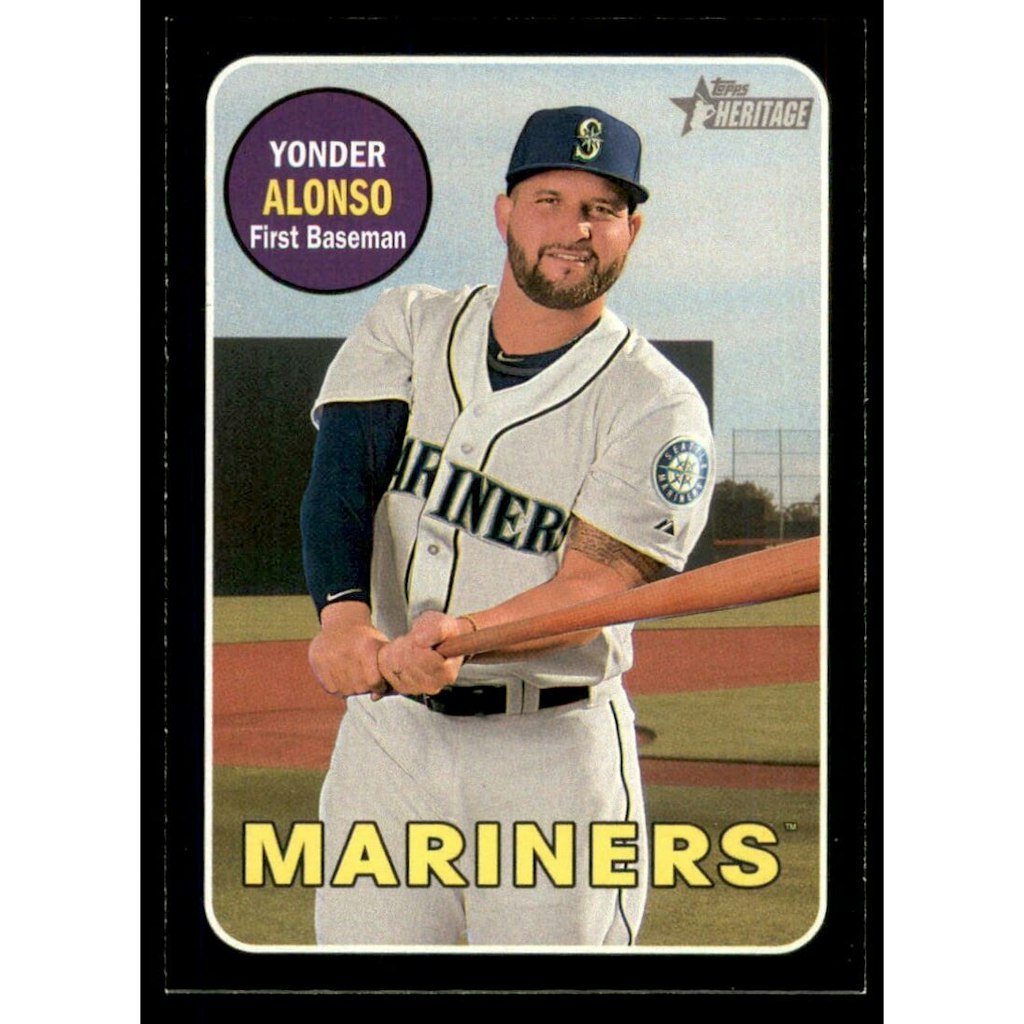 2018 Topps Heritage Black Border Yonder Alonso Card #82: $7.20 2018 Topps Heritage Black Border Yonder Alonso Card #82: $7.20