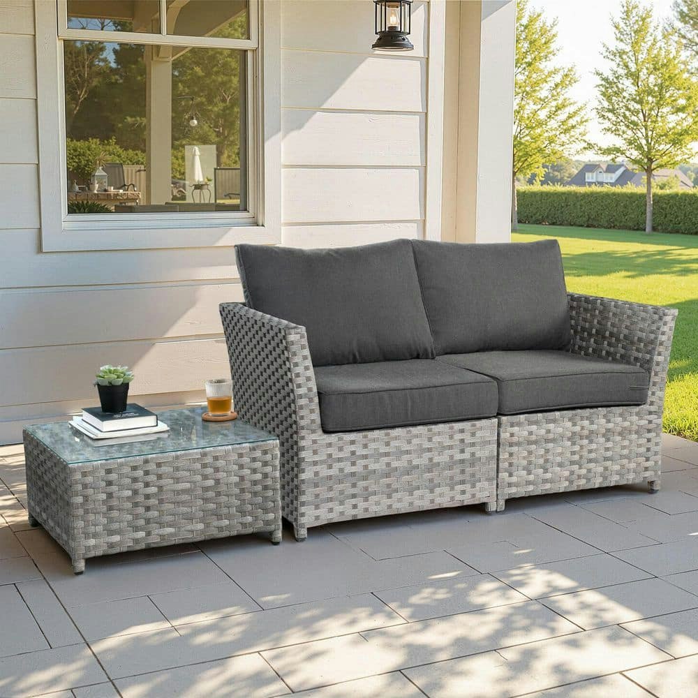 Vanilla 3-Piece Wicker Patio Conversation Sofa Set: $413.25 Vanilla 3-Piece Wicker Patio Conversation Sofa Set: $413.25