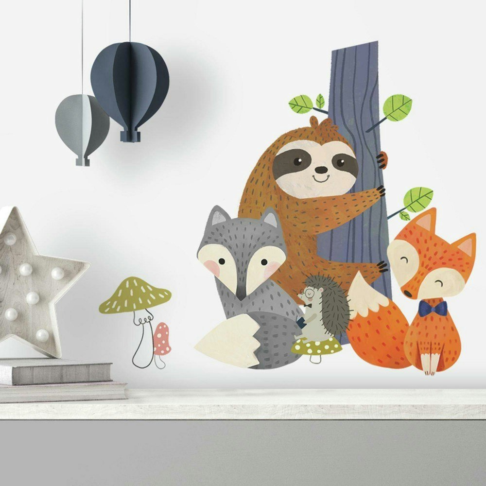 RoomMates Forest Friends Peel and Stick Wall Decals 23-Piece Set: $14.29