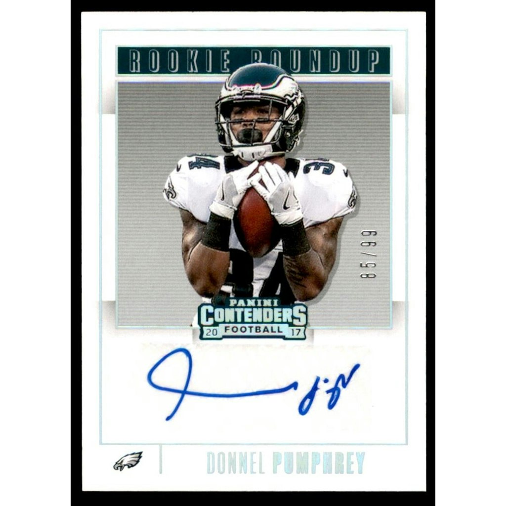 2017 Panini Contenders Donnel Pumphrey Rookie Roundup Autograph Card: $10.80