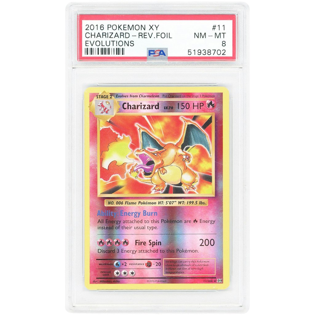 Charizard 2016 Pokemon Evolutions Holo Rare #11 PSA 8 Card: $199.99