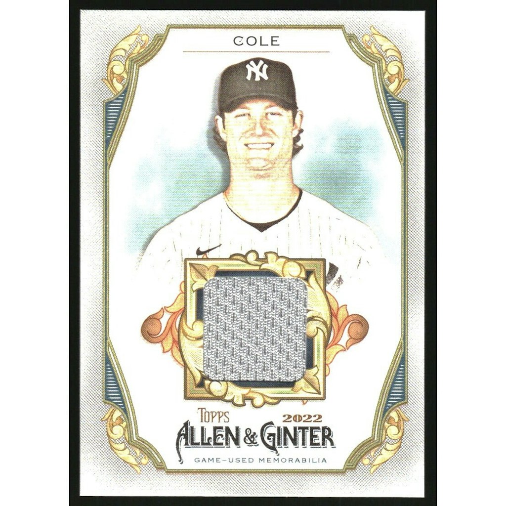 2022 Topps Allen and Ginter Gerrit Cole Relic Card: $9 2022 Topps Allen and Ginter Gerrit Cole Relic Card: $9