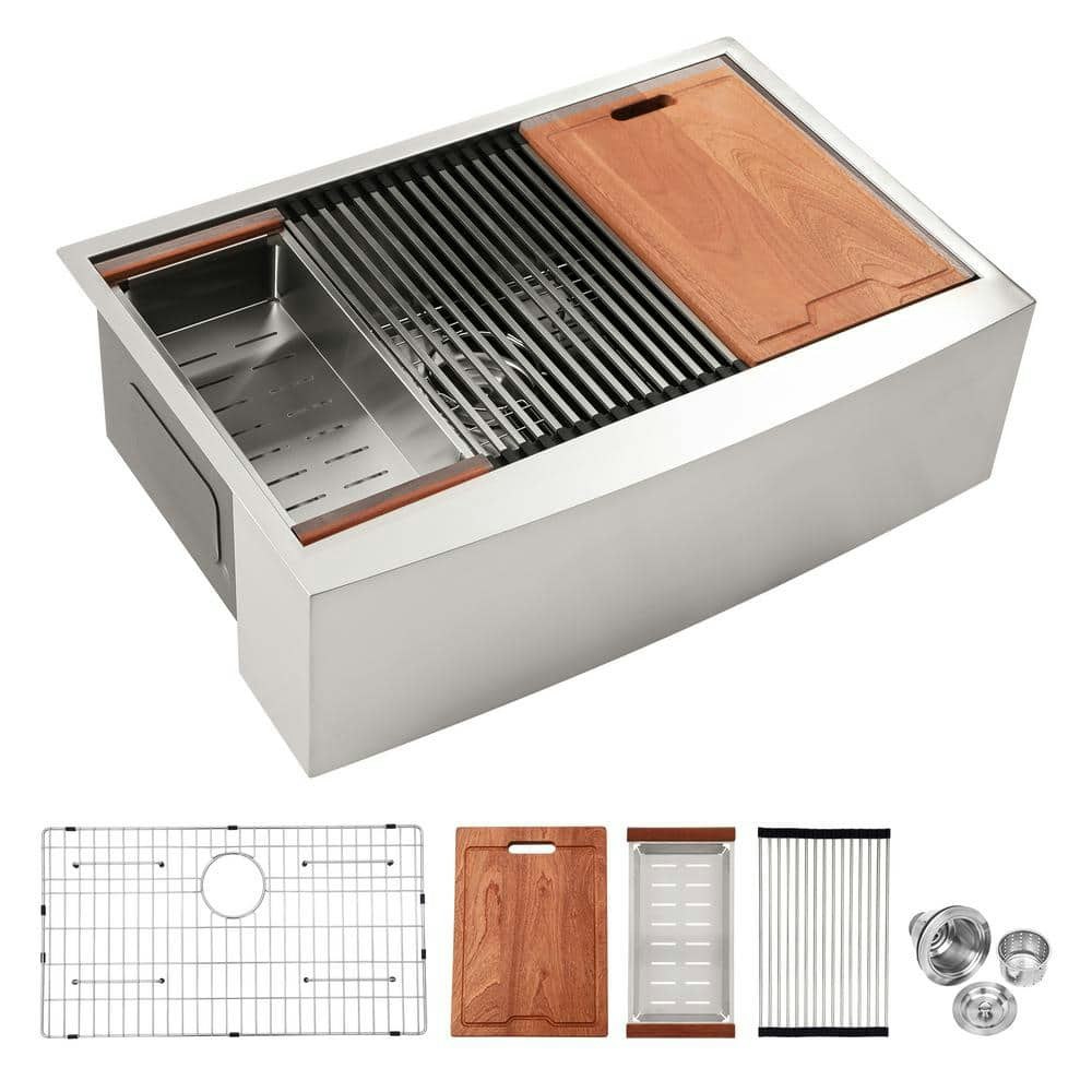 36-Inch Single Bowl Stainless Steel Farmhouse Apron Kitchen Sink: $387.83 36-Inch Single Bowl Stainless Steel Farmhouse Apron Kitchen Sink: $387.83