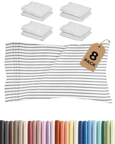 Grey Striped King Pillowcases 8-Pack: $29.74 Grey Striped King Pillowcases 8-Pack: $29.74