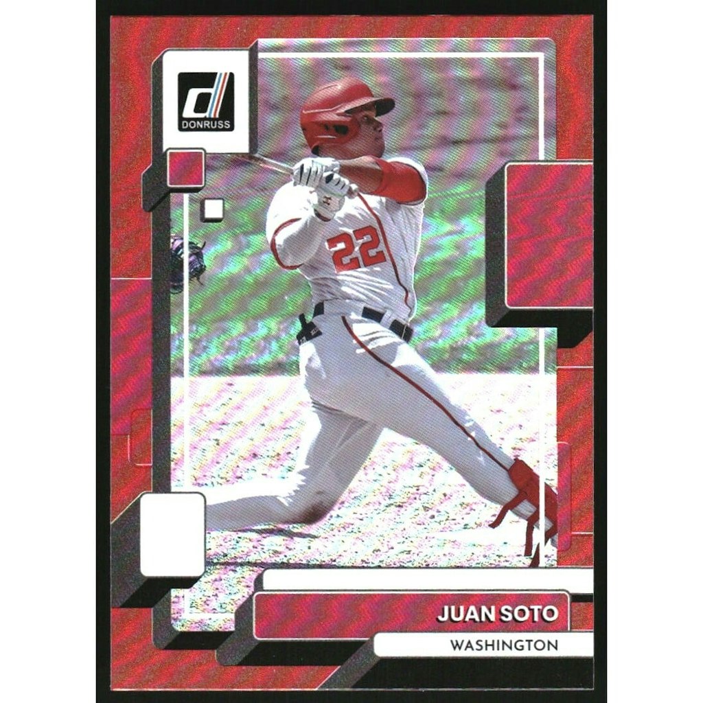 2022 Donruss Holo Red #225 Juan Soto Trading Card: $7.20 2022 Donruss Holo Red #225 Juan Soto Trading Card: $7.20