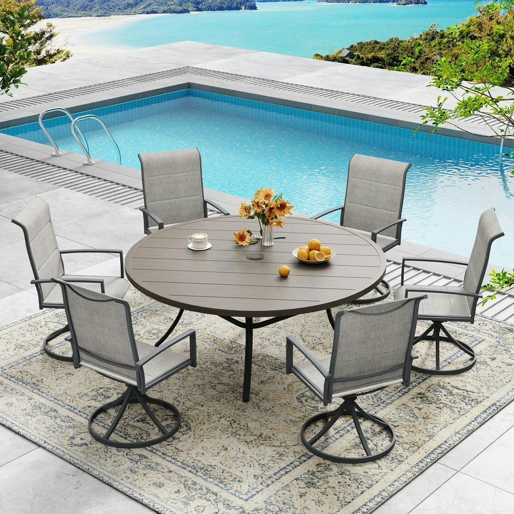 7-Piece Textilene Outdoor Patio Dining Set: $978.75 7-Piece Textilene Outdoor Patio Dining Set: $978.75