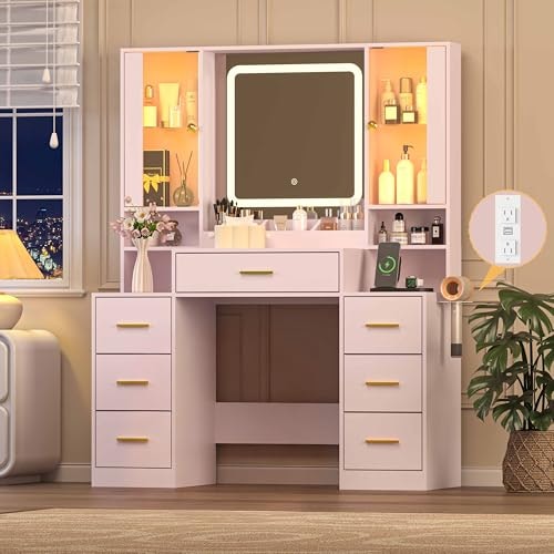 Wodeer Makeup Vanity Desk with Mirror and Lights: $203.99 Wodeer Makeup Vanity Desk with Mirror and Lights: $203.99